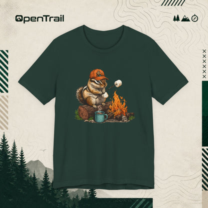 Orange Hat Squirrel Shirt, Funny Camping T-Shirt