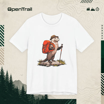 Otter With Backpack Shirt, Vintage Camping Hiking T-Shirt