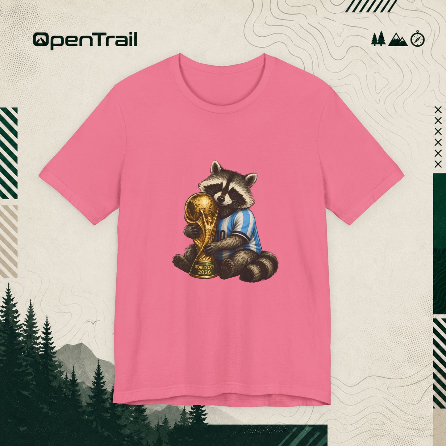 Raccoon World Cup Champion Shirt, Funny Soccer Fan T-Shirt