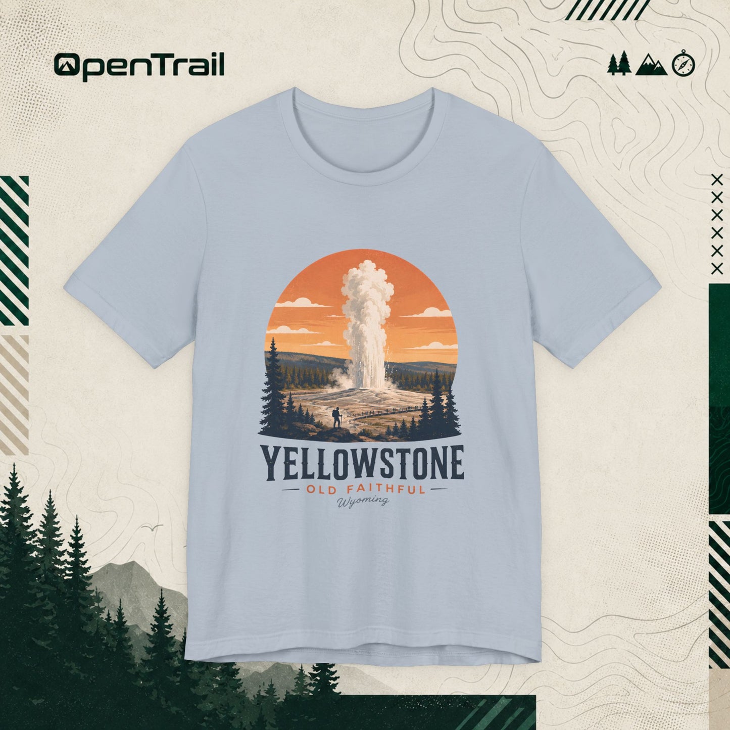 Yellowstone Shirt, Old Faithful Wyoming Tee, Vintage National Park T-Shirt