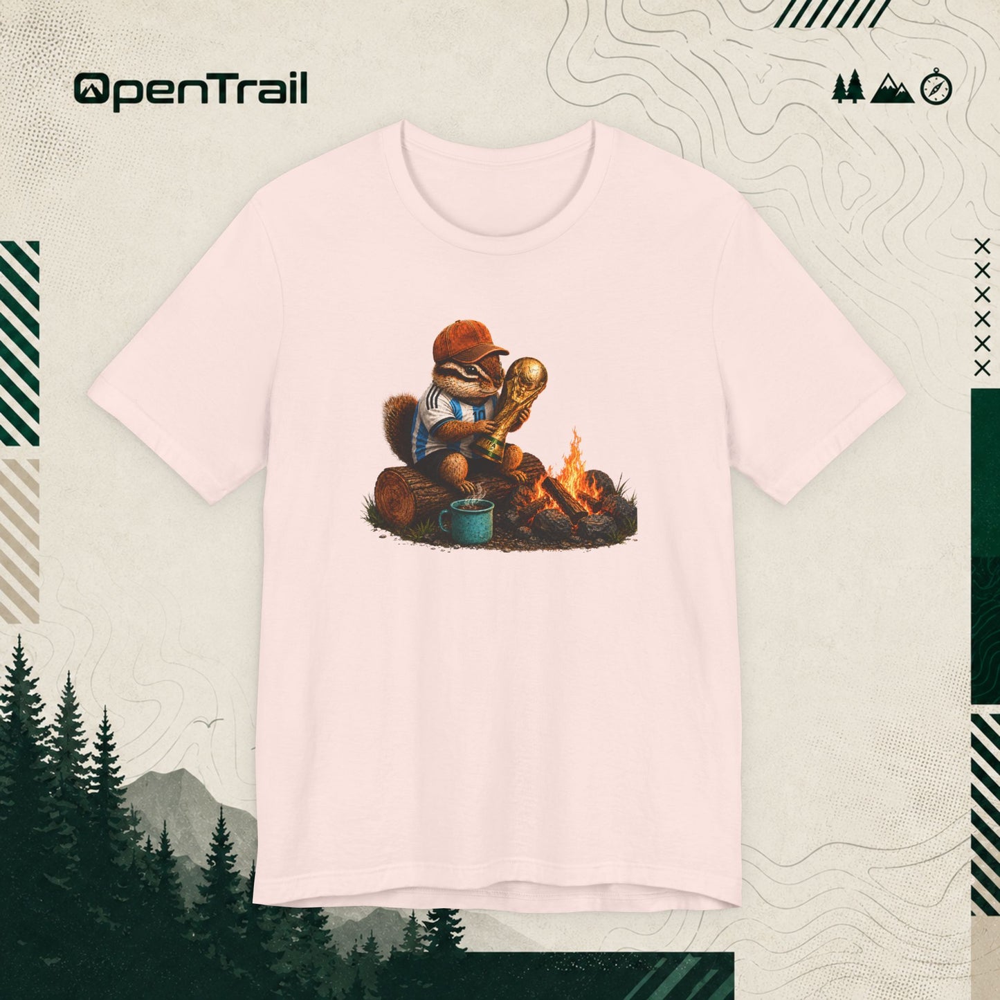 Campfire Squirrel Soccer Champion Shirt, Funny Camping T-Shirt
