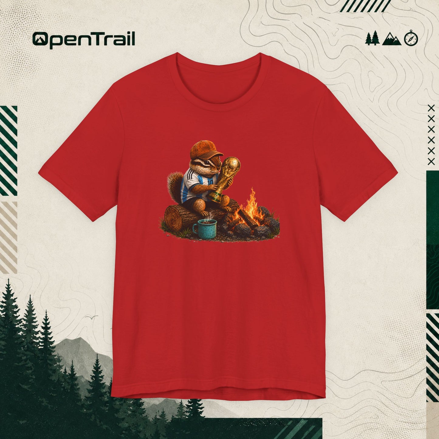 Campfire Squirrel Soccer Champion Shirt, Funny Camping T-Shirt
