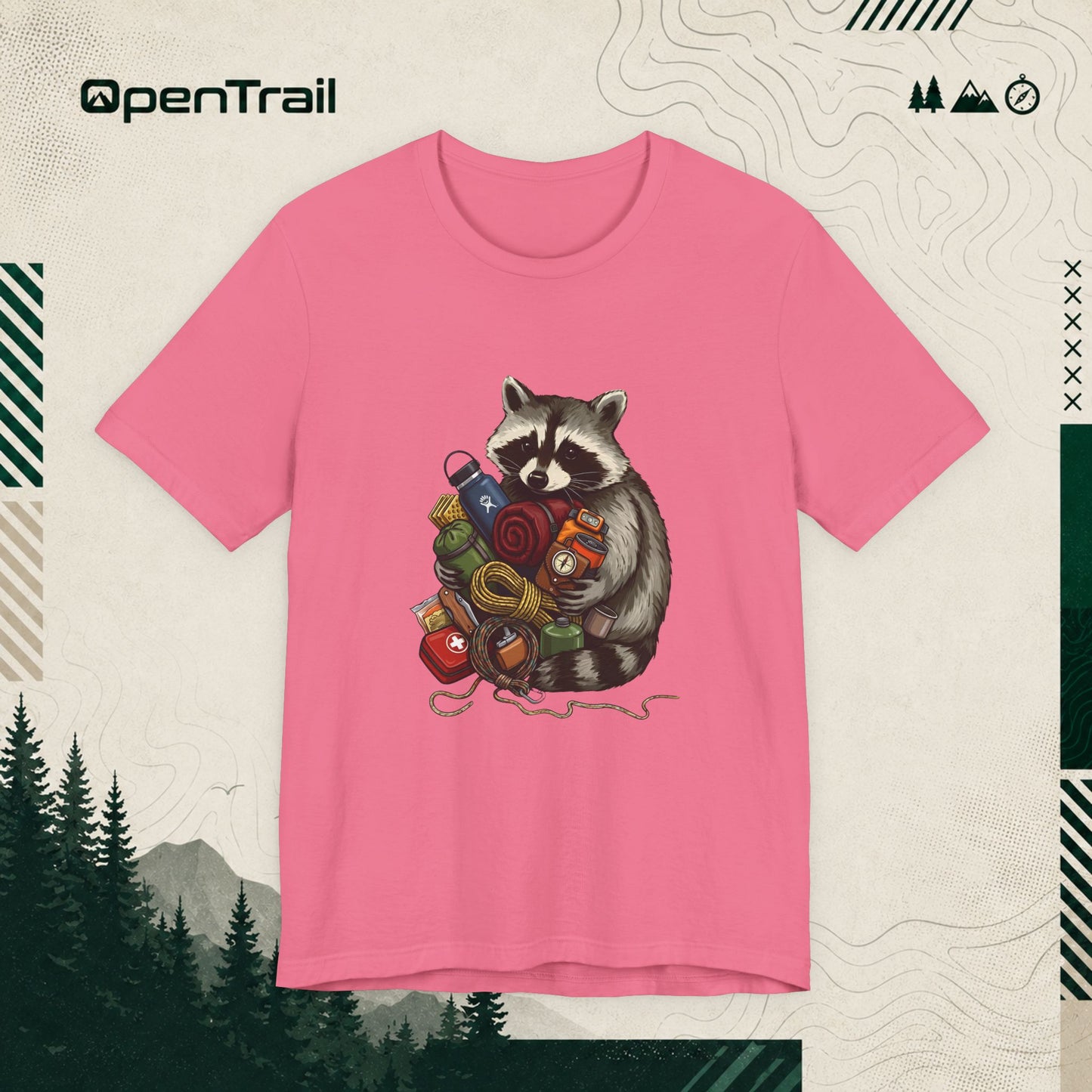 Raccoon Camping T-Shirt