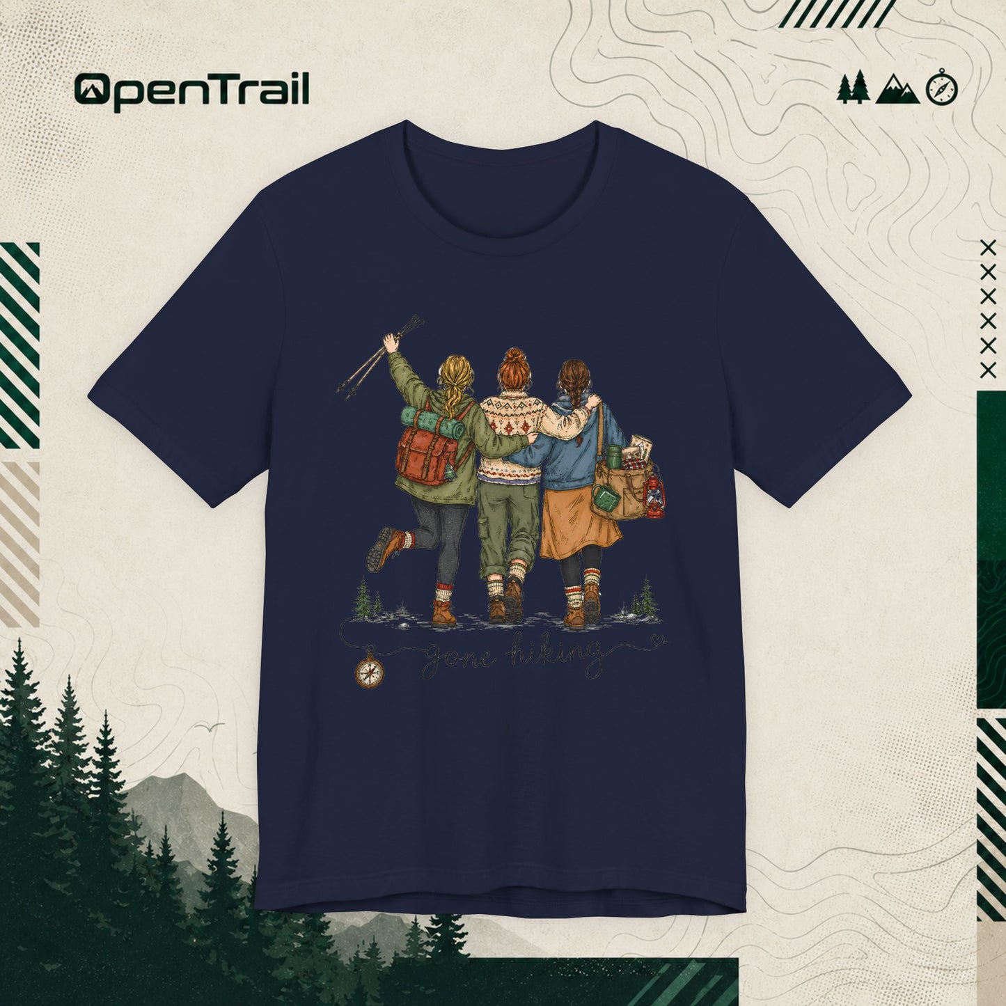 Gone Hiking Shirt, Women Outdoor Adventure T-Shirt