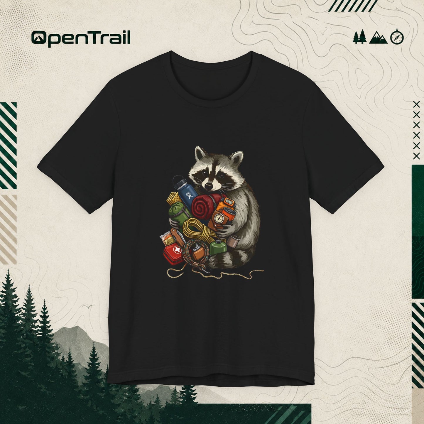 Raccoon Camping T-Shirt