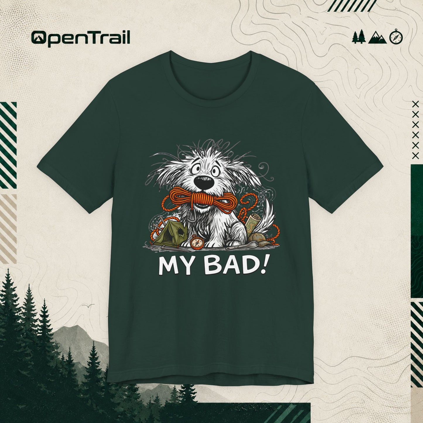 My Bad Dog Shirt, Funny Outdoor Dog T-Shirt