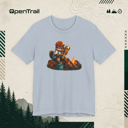 Campfire Squirrel Soccer Champion Shirt, Funny Camping T-Shirt