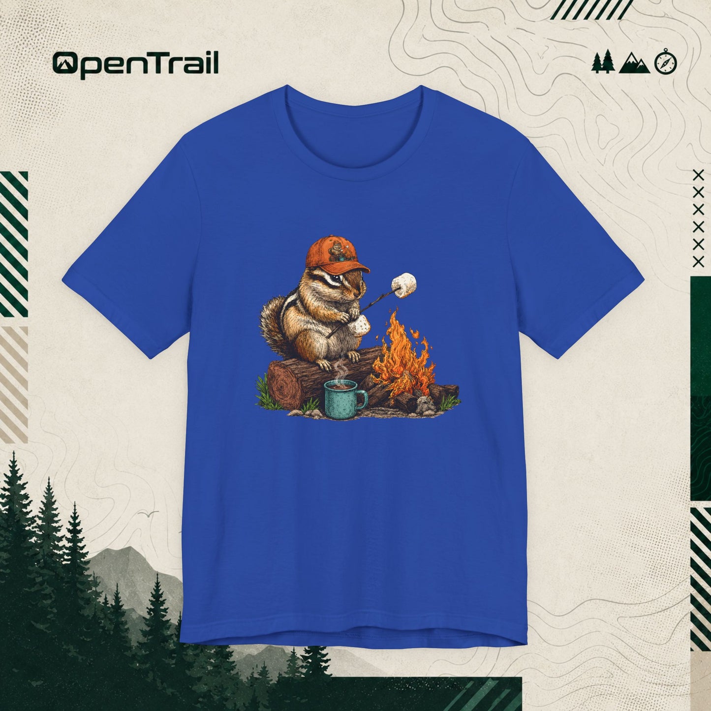 Orange Hat Squirrel Shirt, Funny Camping T-Shirt