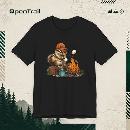 Orange Hat Squirrel Shirt, Funny Camping T-Shirt