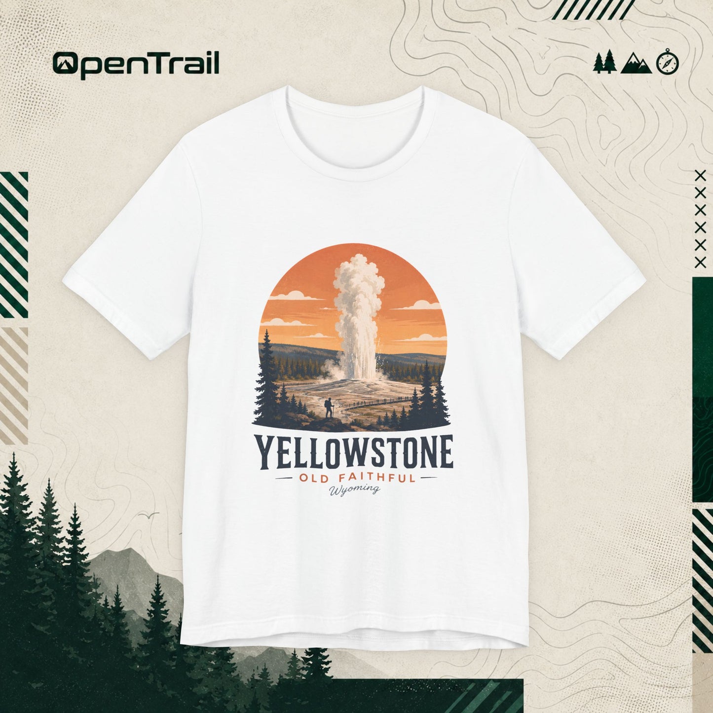 Yellowstone Shirt, Old Faithful Wyoming Tee, Vintage National Park T-Shirt